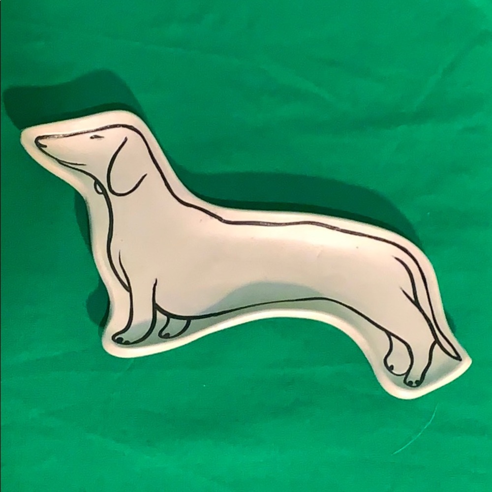 artistic dachshund jewelry tray